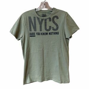 R&B Boy's Graphic Tee "Dude You Know Nothing" Short Sleeve Size 13-14